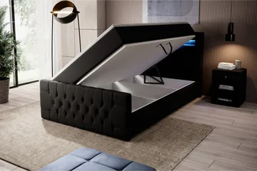 Franco Sengepakke 120x200 med Oppbevaring - Svart - Møbler - Senger - Senger med oppbevaring