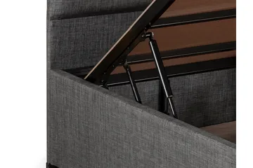 Froknial Oppbevaringsseng 90x200 cm - Grå - Møbler - Senger - Senger med oppbevaring