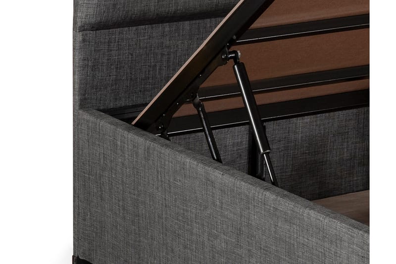 Froknial Oppbevaringsseng 90x200 cm - Grå - Møbler - Senger - Senger med oppbevaring