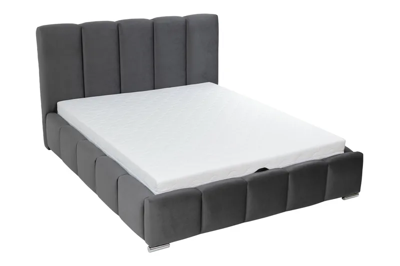 Gioia Oppbevaringsseng 140x200 cm - Grå - Møbler - Senger - Senger med oppbevaring