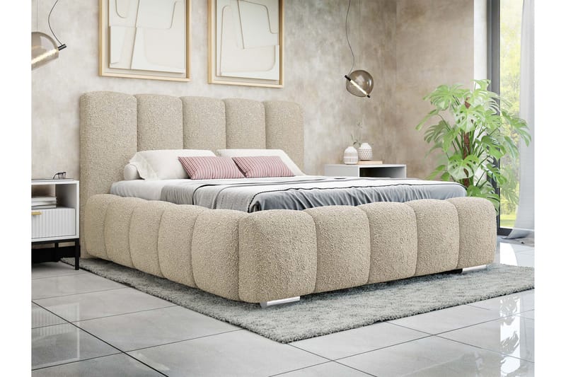 Gioia Oppbevaringsseng 180x200 cm - Beige - Møbler - Senger - Senger med oppbevaring - Dobbeltseng med oppbevaring