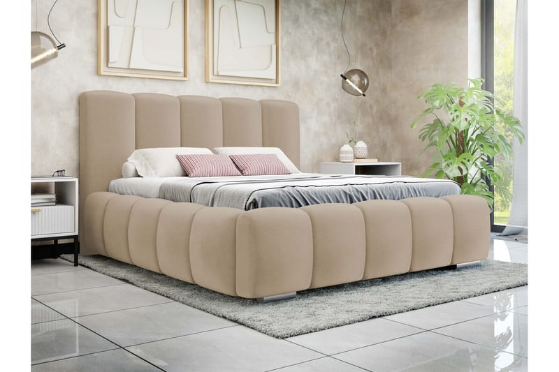 Gioia Oppbevaringsseng 180x200 cm - Beige - Møbler - Senger - Senger med oppbevaring - Dobbeltseng med oppbevaring
