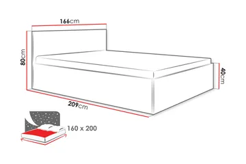 Gudelia Oppbevaringsseng - Hvit - Møbler - Senger - Senger med oppbevaring