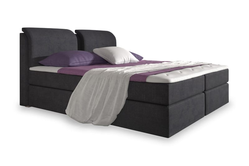 Komplett Box Bed Tyler 180x200 Svart - Svart - Senger med oppbevaring - Komplett sengepakke