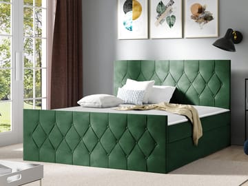 Kontinentalseng 127x216 cm - Grønn - Møbler - Senger - Senger med oppbevaring