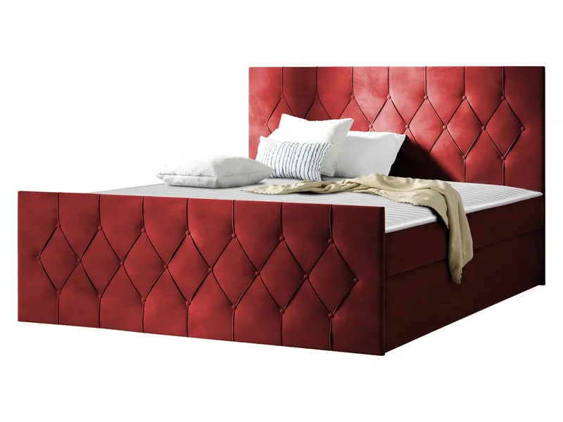 Kontinentalseng 127x216 cm, Rød