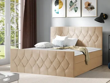 Kontinentalseng 187x216 cm - Beige - Møbler - Senger - Senger med oppbevaring