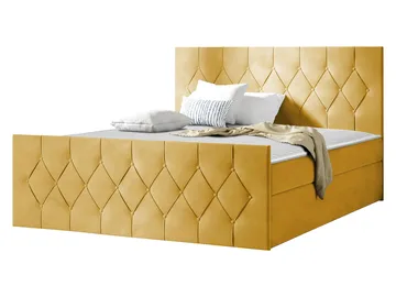 Kontinentalseng 207x216 cm - Gul - Møbler - Senger - Senger med oppbevaring