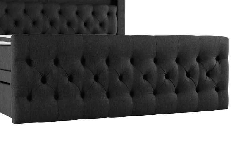 Kontinentalseng Cloud47 Francisco sengepakke Svart Skuffer - Møbler - Senger - Senger med oppbevaring