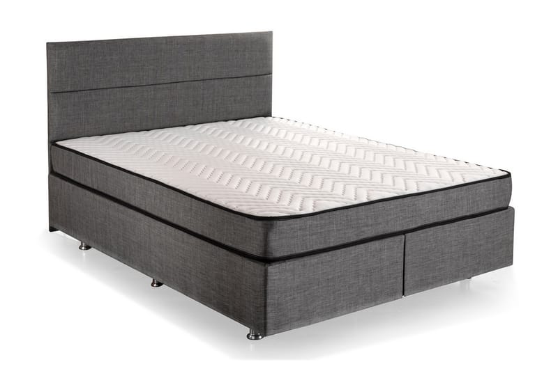 Kontinentalseng Zilarra 140x190 cm - Grå - Møbler - Senger - Regulerbare senger
