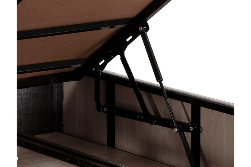 Kontinentalseng Zilarra 140x190 cm - Grå - Møbler - Senger - Senger med oppbevaring