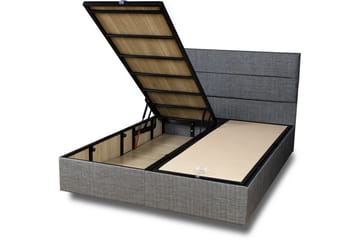 Kontinentalseng Zilarra 140x190 cm - Grå - Møbler - Senger - Senger med oppbevaring