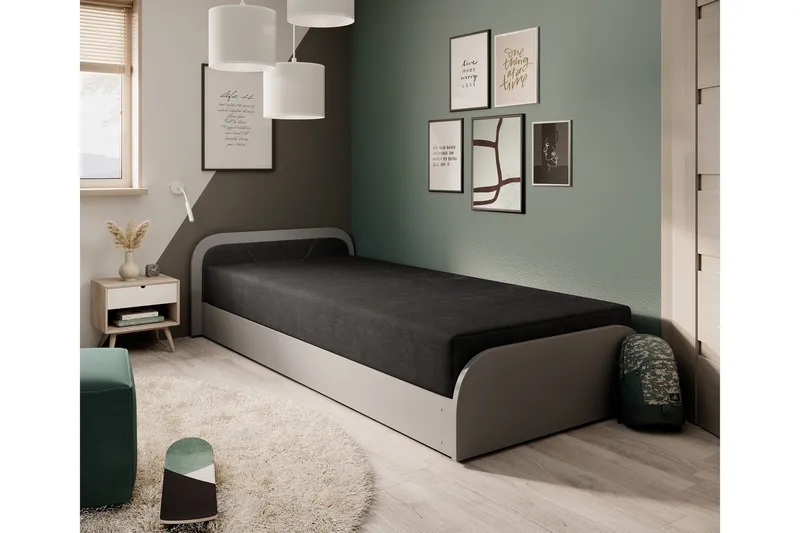 Mayuri Sengpakke Oppbevaringsseng 90x180 cm, Grå