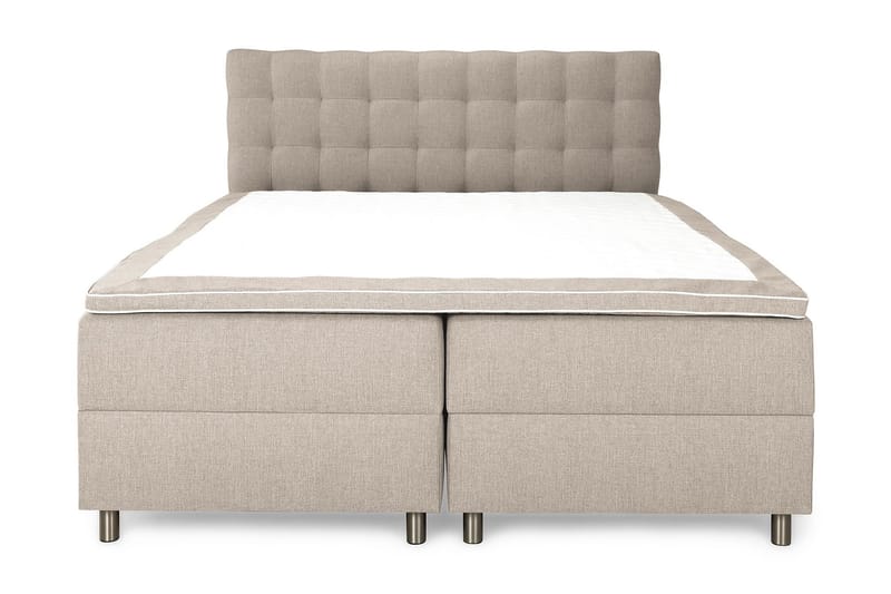 Montana Dobbeltseng med Oppbevaring 160x200 cm - Beige - Møbler - Senger - Senger med oppbevaring