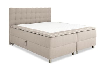 Montana Dobbeltseng med Oppbevaring 160x200 cm - Beige - Møbler - Senger - Senger med oppbevaring