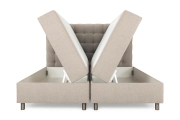 Montana Dobbeltseng med Oppbevaring 160x200 cm - Beige - Møbler - Senger - Senger med oppbevaring