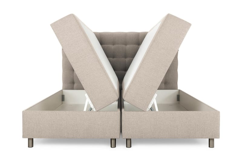 Montana Dobbeltseng med Oppbevaring 160x200 cm - Beige - Møbler - Senger - Senger med oppbevaring
