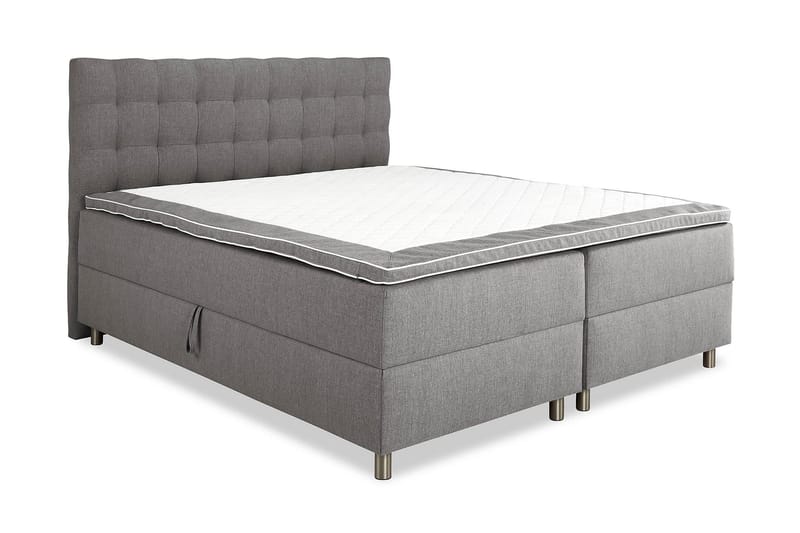 Montana Dobbeltseng med Oppbevaring 160x200 cm - Grå - Møbler - Senger - Senger med oppbevaring