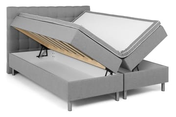 Montana Dobbeltseng med Oppbevaring 160x200 cm - Lysegrå - Møbler - Senger - Senger med oppbevaring - Dobbeltseng med oppbevaring