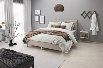 Montana Seng med Oppbevaring 140x200 - Beige - Møbler - Senger - Senger med oppbevaring