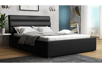 Moon Seng med Oppbevaring 223x160x100 cm - Svart/Grå - Møbler - Senger - Senger med oppbevaring