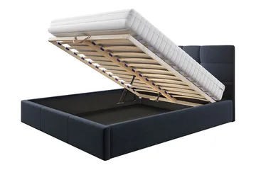 Nieres Oppbevaringsseng 160x200 cm - Mørkeblå - Møbler - Senger - Senger med oppbevaring