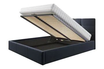 Nieres Oppbevaringsseng 160x200 cm - Mørkeblå - Møbler - Senger - Senger med oppbevaring