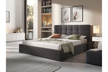 Nieres Oppbevaringsseng 180x200 cm - Mørkegrå - Møbler - Senger - Senger med oppbevaring