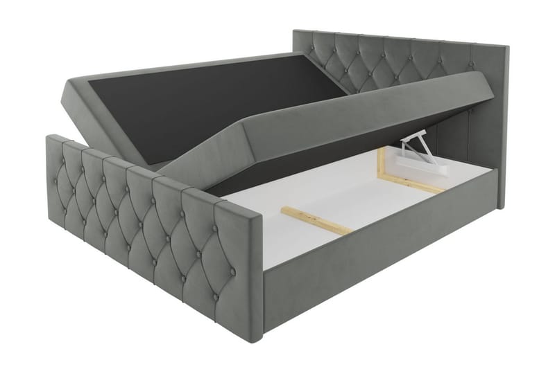 Oppbevaringsseng 167x216 cm - Beige - Møbler - Senger - Senger med oppbevaring