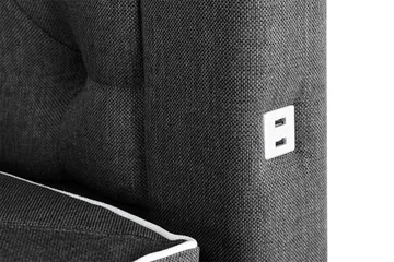 Oppbevaringsseng Alessia med LED-belysning 160x200 - Svart - Møbler - Senger - Senger med oppbevaring