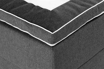 Oppbevaringsseng Alessia med LED-belysning 160x200 - Svart - Møbler - Senger - Senger med oppbevaring