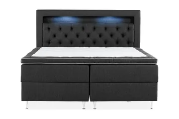 Oppbevaringsseng Alessia med LED-belysning 160x200