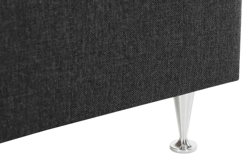 Oppbevaringsseng Alessia med LED-belysning 160x200 - Svart - Møbler - Senger - Senger med oppbevaring