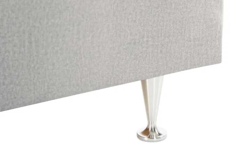 Oppbevaringsseng Alessia med LED-belysning 180x200 - Grå / Lysgrå - Møbler - Senger - Senger med oppbevaring