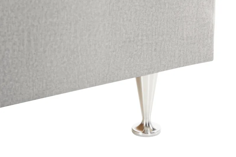 Oppbevaringsseng Alessia med LED-belysning 180x200 - Lysegrå - Møbler - Senger - Senger med oppbevaring