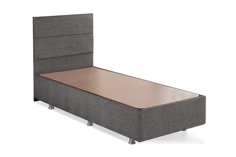 Oppbevaringsseng Saojao 100x200 cm - Grå - Møbler - Senger - Senger med oppbevaring