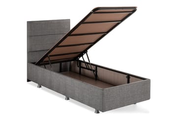 Oppbevaringsseng Saojao 90x190 cm - Grå - Møbler - Senger - Senger med oppbevaring