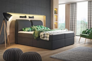 Owen Oppbevaringsseng 160x200 Svart - Svart - Møbler - Senger - Senger med oppbevaring