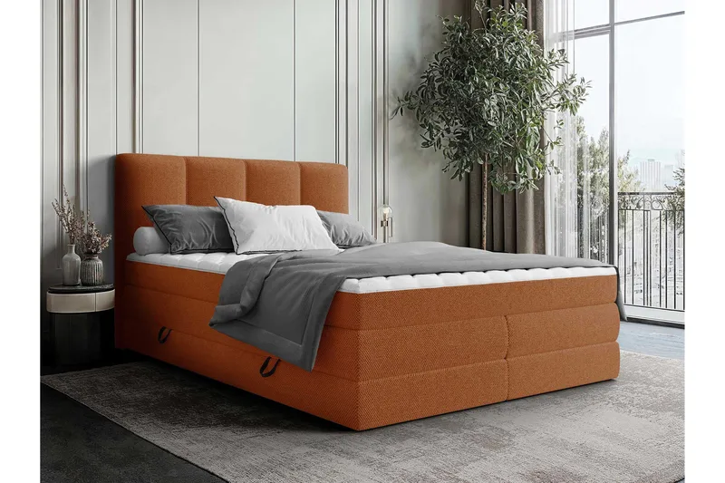 Pinta Oppbevaringsseng 180x200 cm, Oransje