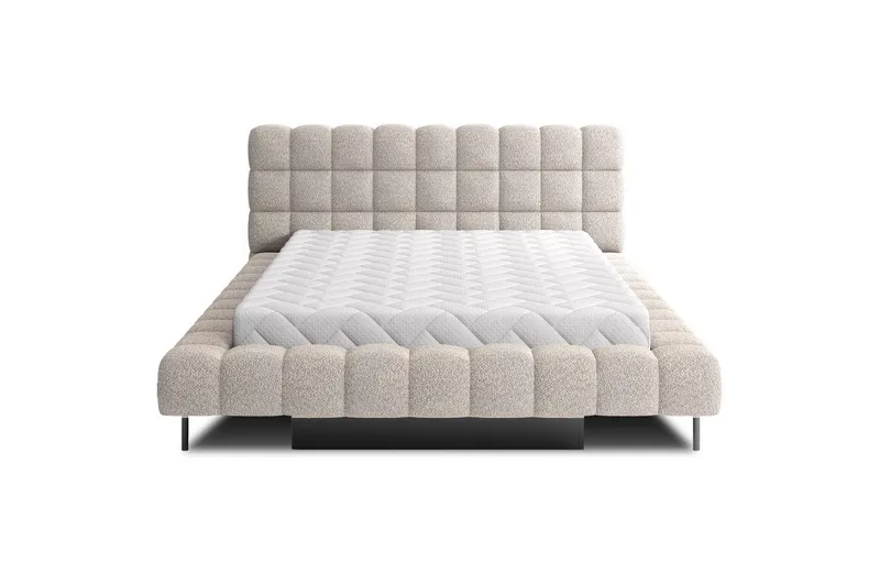 Polstret seng Eltap Magentta - 160x200 cm, Royal 18, Beige - Møbler - Senger - Senger med oppbevaring