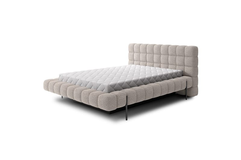 Polstret seng Eltap Magentta, 160x200 cm, Royal 18, Beige