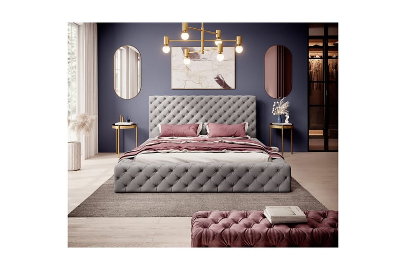 Princce Sengeramme 180x200 cm - Blå - Møbler - Senger - Senger med oppbevaring