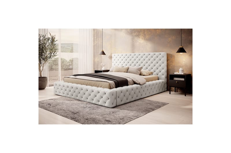 Princce Sengeramme 180x200 cm - Grå - Møbler - Senger - Senger med oppbevaring