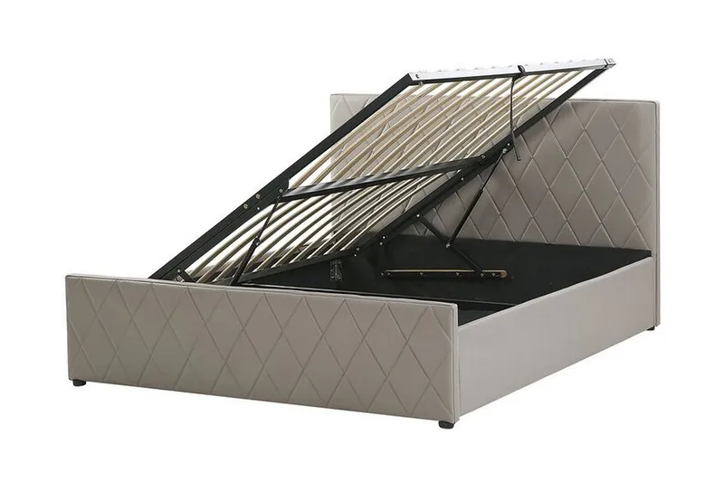 Rochefort Oppbevaringsseng 140x200 cm - Kunstlær/Grå - Møbler - Senger - Senger med oppbevaring