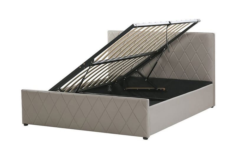Rochefort Oppbevaringsseng 140x200 cm - Kunstlær/Grå - Møbler - Senger - Senger med oppbevaring