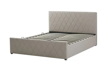 Rochefort Oppbevaringsseng 140x200 cm - Kunstlær/Grå - Møbler - Senger - Senger med oppbevaring