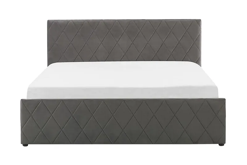 Rochefort Oppbevaringsseng 180x200 cm, Fløyel/Grå