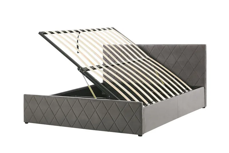 Rochefort Oppbevaringsseng 180x200 cm - Fløyel/Grå - Møbler - Senger - Senger med oppbevaring