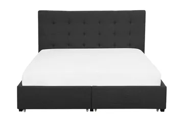 Sandrick Kontinentalseng med Oppbevaring 160x200 - Grå - Møbler - Senger - Senger med oppbevaring