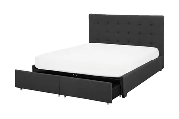 Sandrick Kontinentalseng med Oppbevaring 160x200 - Grå - Møbler - Senger - Senger med oppbevaring